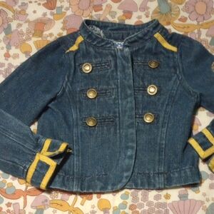 Junk Food ,Gap,Size 18 MoStylish Blue Denim Kids Jacket with Yellow Accents